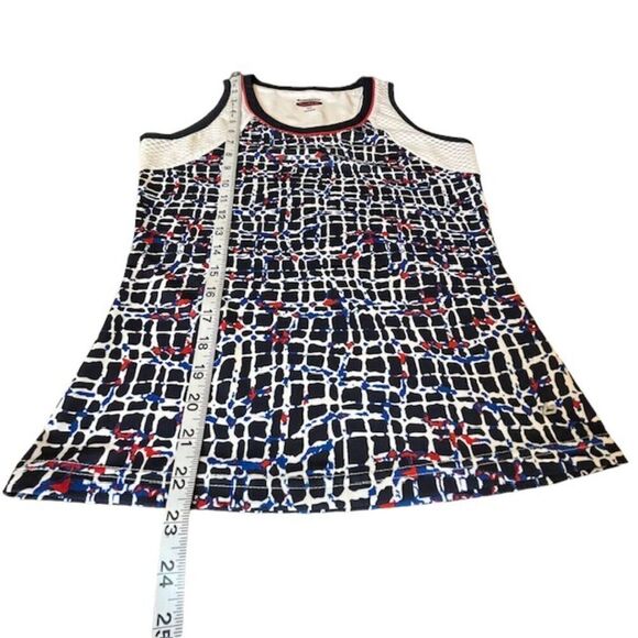 Bolle Women's Athletic Tank Open Mesh Back White Black Red Blue Size Small - Picture 9 of 10